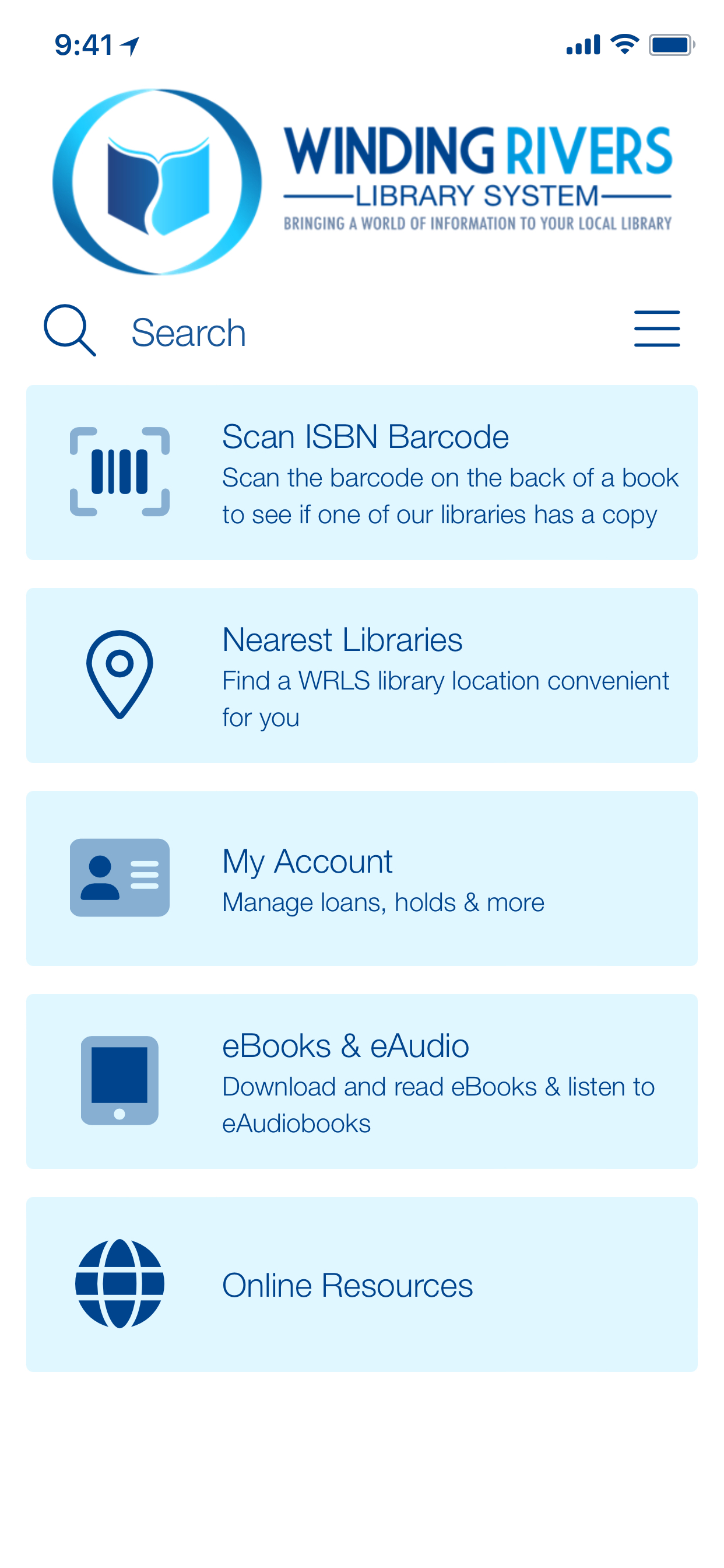 WRLS Library Catalog App